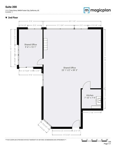 1111 Triton Dr, Foster City, CA à louer - Plan d’étage - Image 2 de 11