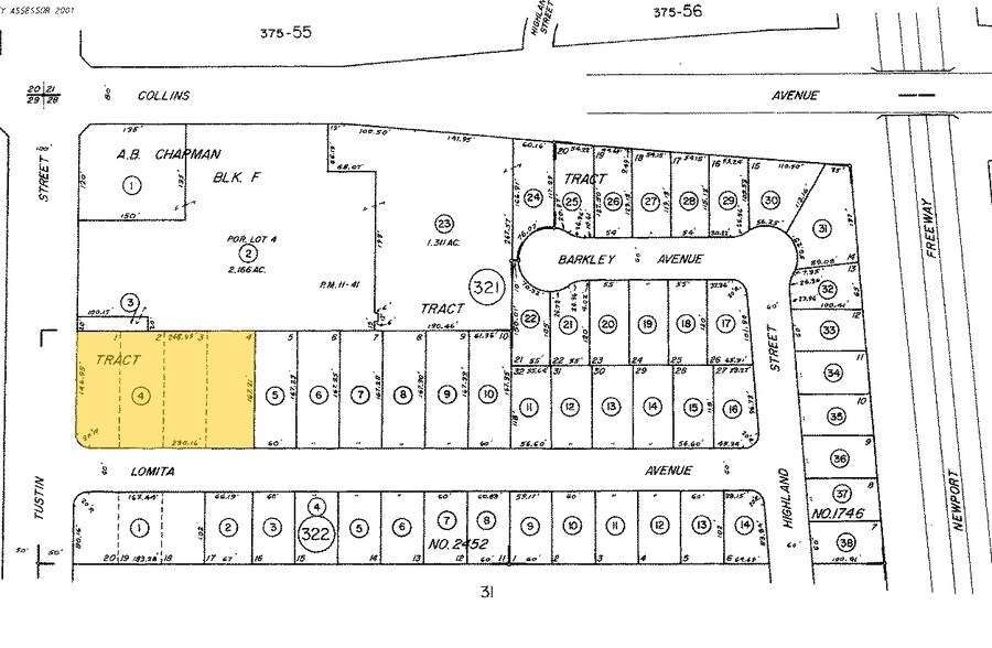 821-843 N Tustin St, Orange, CA à louer - Plan cadastral - Image 2 de 9