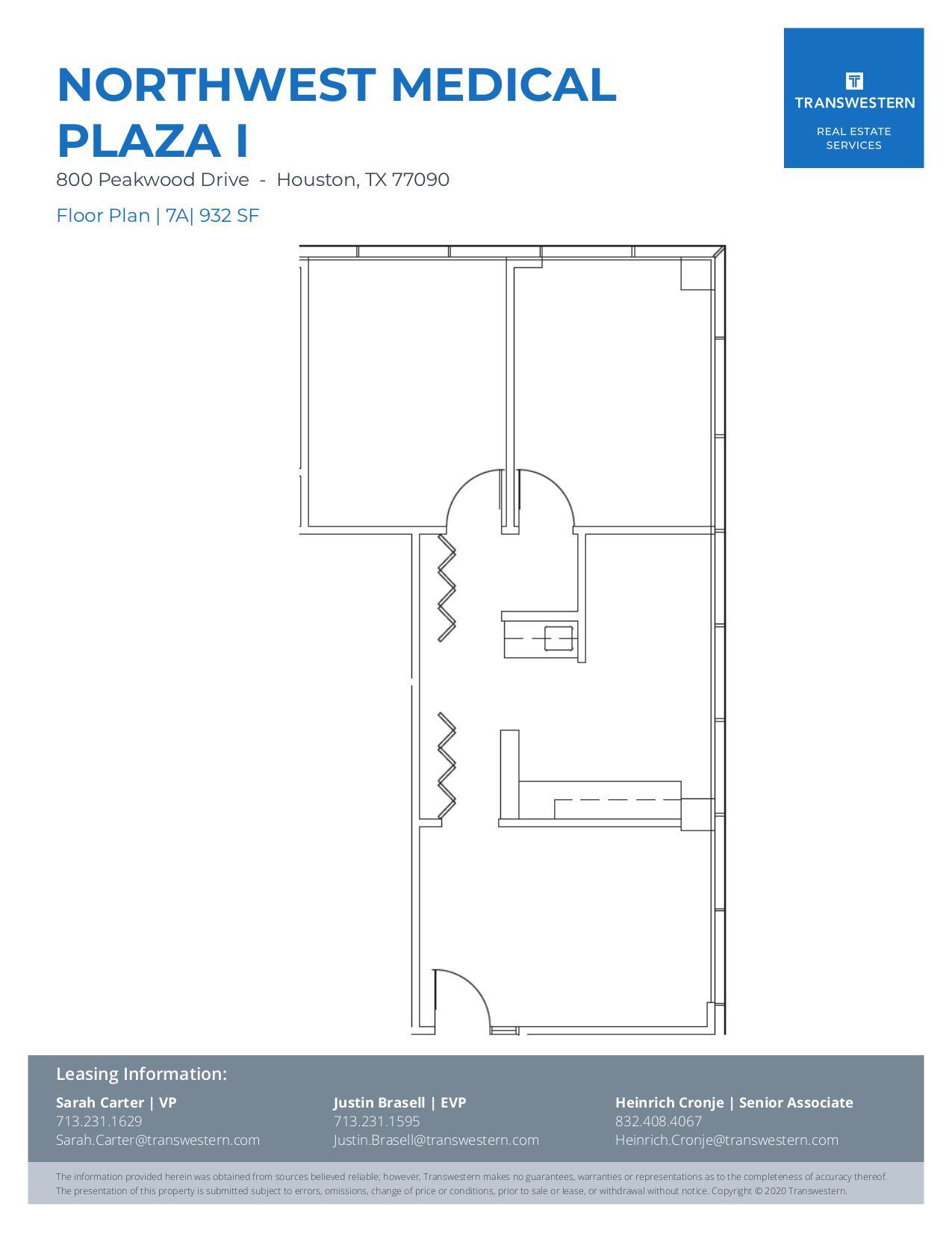 800 Peakwood Dr, Houston, TX for lease Floor Plan- Image 1 of 2