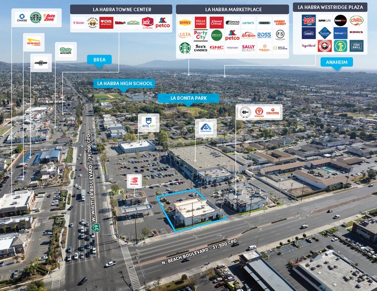 1970 W Whittier Blvd, La Habra, CA à vendre - Photo du bâtiment - Image 2 de 6