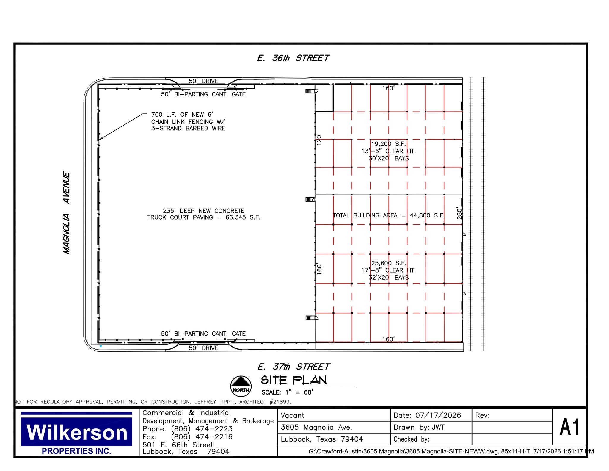 3605 Magnolia Ave, Lubbock, TX for lease Site Plan- Image 1 of 2