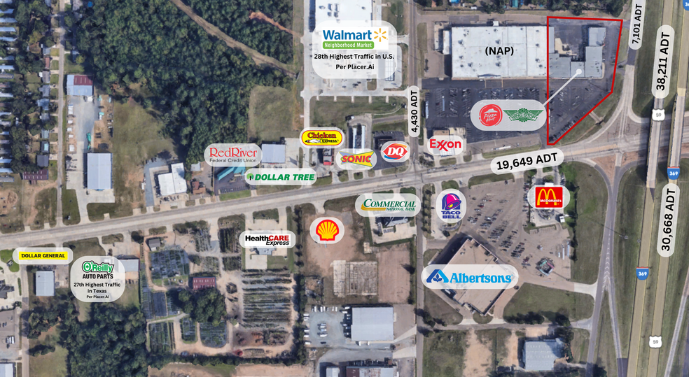 4404-4446 W 7th St, Texarkana, TX for lease - Aerial - Image 2 of 11