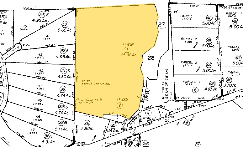 35791 Hopewell Rd, Squaw Valley, CA à vendre - Plan cadastral - Image 1 de 1