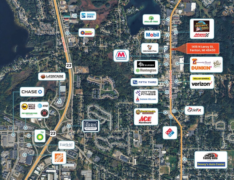 1416 N Leroy St, Fenton, MI à vendre - Photo du bâtiment - Image 2 de 3