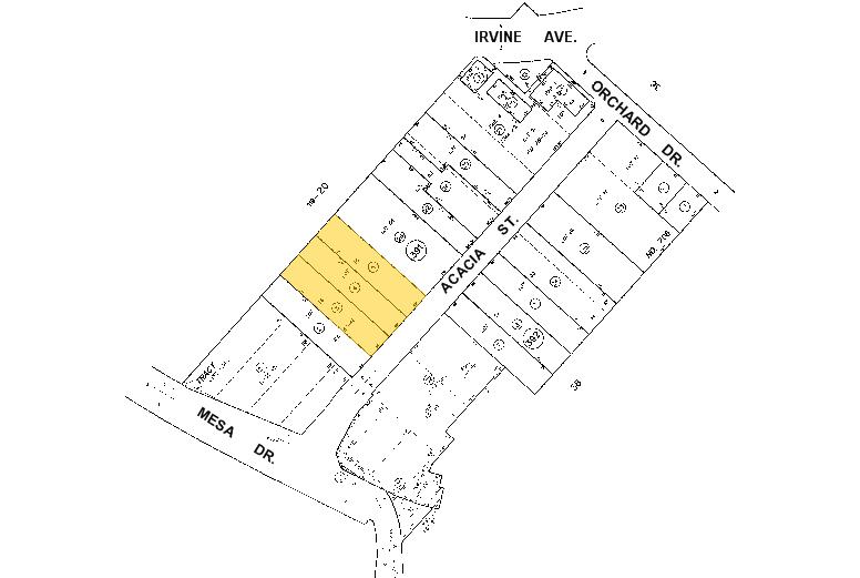 20377 Acacia St, Newport Beach, CA for lease - Plat Map - Image 2 of 17
