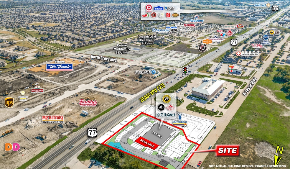 1995 N Highway 77, Waxahachie, TX for lease - Aerial - Image 1 of 4