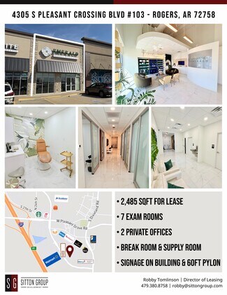 Plus de détails pour 4305 S Pleasant Crossing Blvd, Rogers, AR - Bureau/Médical à louer
