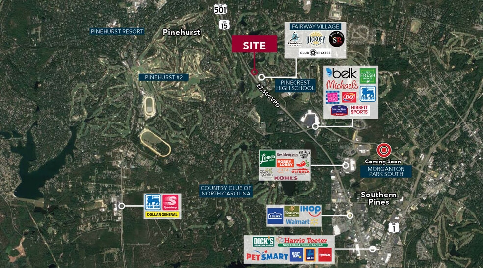 US-15 501 Hwy, Southern Pines, NC for sale - Aerial - Image 3 of 7