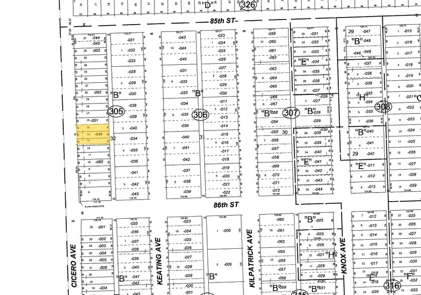 8537-8555 Cicero Ave S, Chicago, IL à louer - Plan cadastral - Image 2 de 4