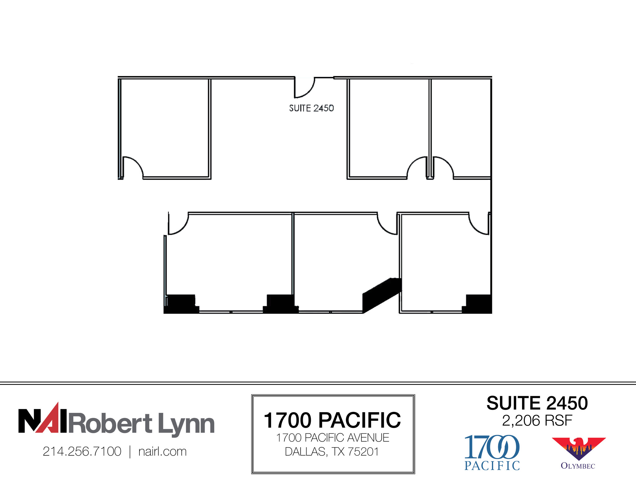 1700 Pacific Ave, Dallas, TX à louer Plan d  tage- Image 1 de 1