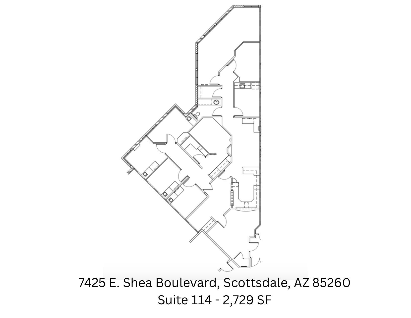 7425 E Shea Blvd, Scottsdale, AZ à louer Plan d’étage- Image 1 de 16