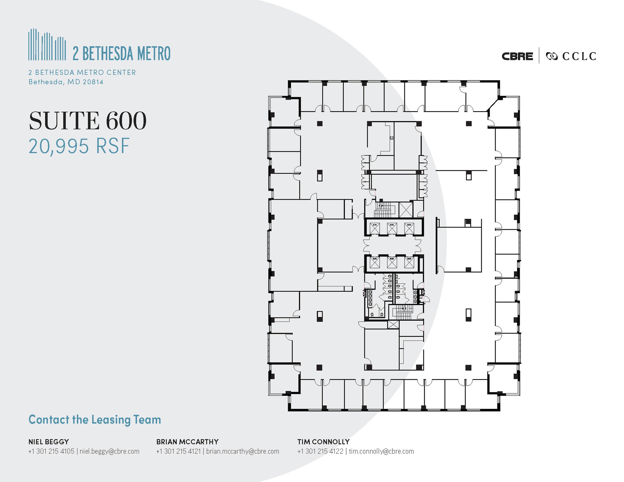 2 Bethesda Metro Ctr, Bethesda, MD à louer Plan d’étage- Image 1 de 1