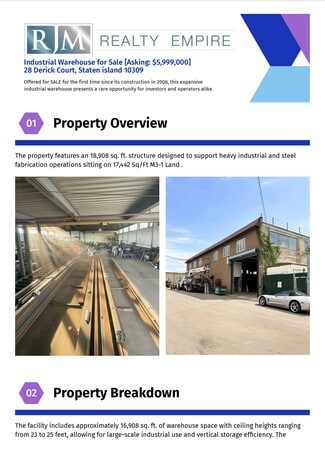 Plus de détails pour 28 Derick Ct, Staten Island, NY - Industriel à vendre