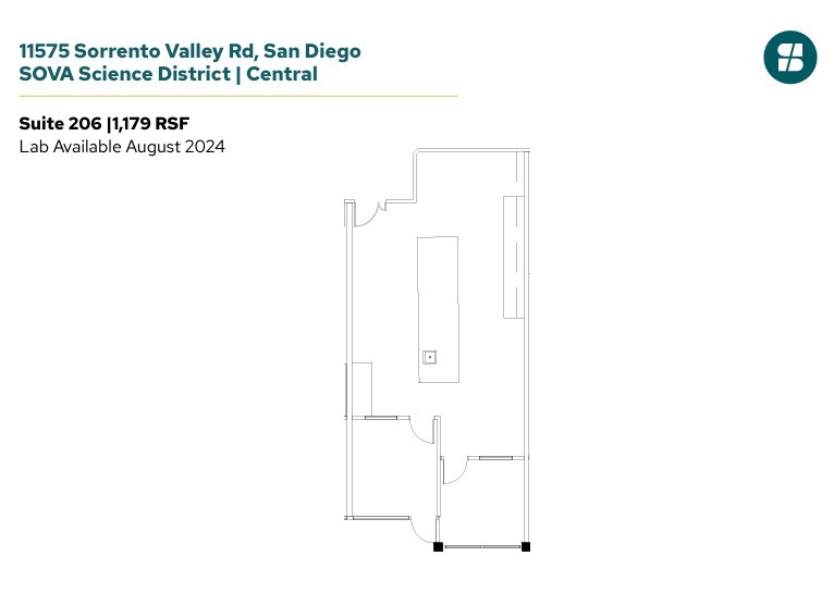 11555 Sorrento Valley Rd, San Diego, CA à louer Plan d’étage- Image 1 de 1