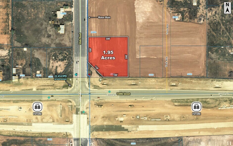 130th Street, Lubbock, TX à vendre - Aérien - Image 2 de 2