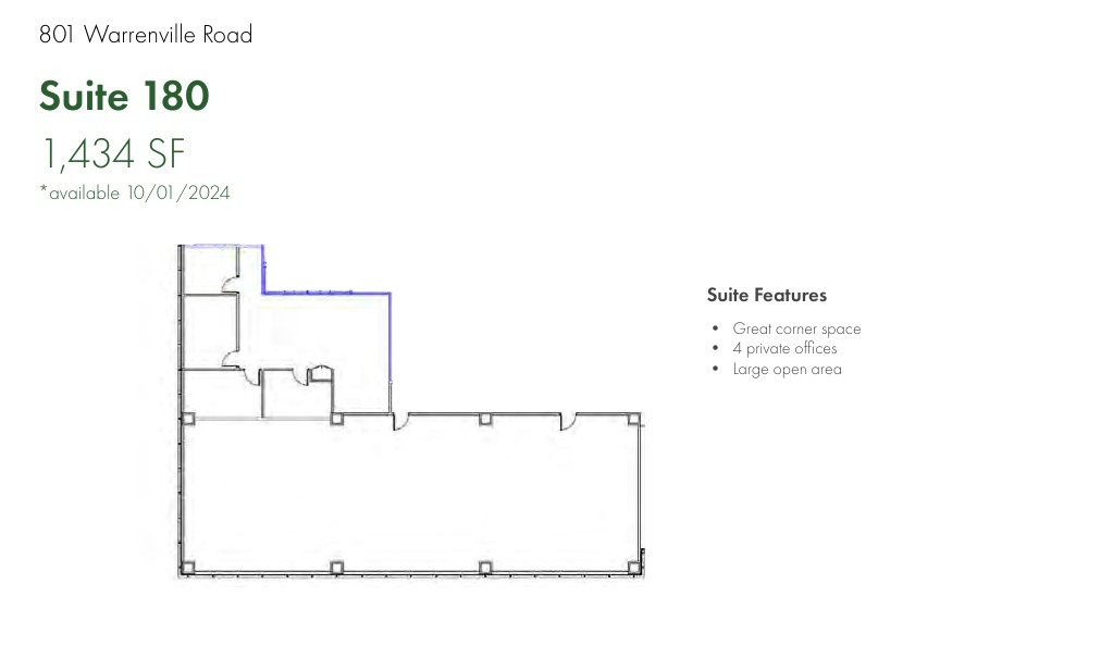 801 Warrenville Rd, Lisle, IL for lease Floor Plan- Image 1 of 1