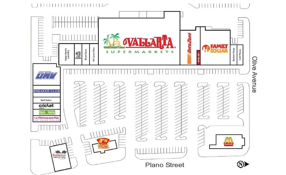 301-329 E Olive Ave, Porterville, CA à louer - Photo du bâtiment - Image 2 de 2