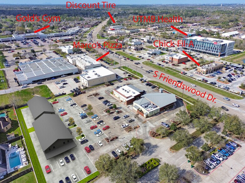 118 Hunters Lane, Friendswood, TX à louer - Aérien - Image 2 de 5