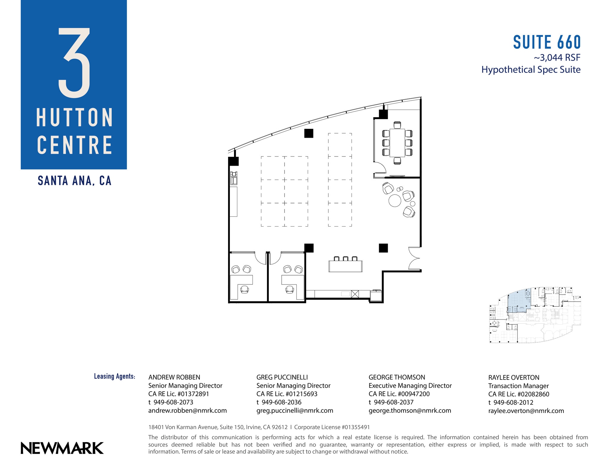 3 Hutton Centre Dr, Santa Ana, CA à louer Plan d’étage- Image 1 de 2