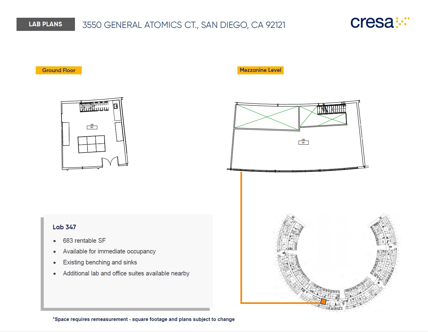 3550 General Atomics Ct, San Diego, CA à louer Plan d’étage- Image 1 de 1