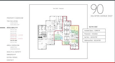 90 Eglinton Ave E, Toronto, ON for lease Floor Plan- Image 1 of 1