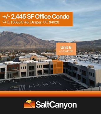 Plus de détails pour 74 E 13065 S, Draper, UT - Bureau à vendre