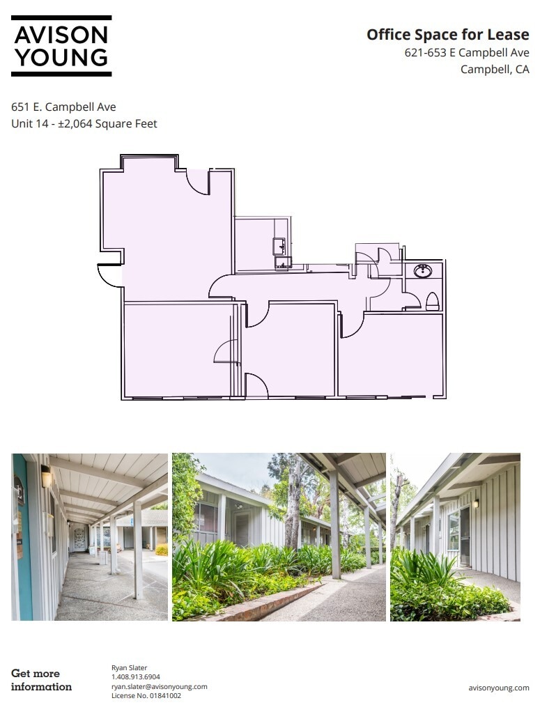 621 E Campbell Ave, Campbell, CA à louer Plan d’étage- Image 1 de 1