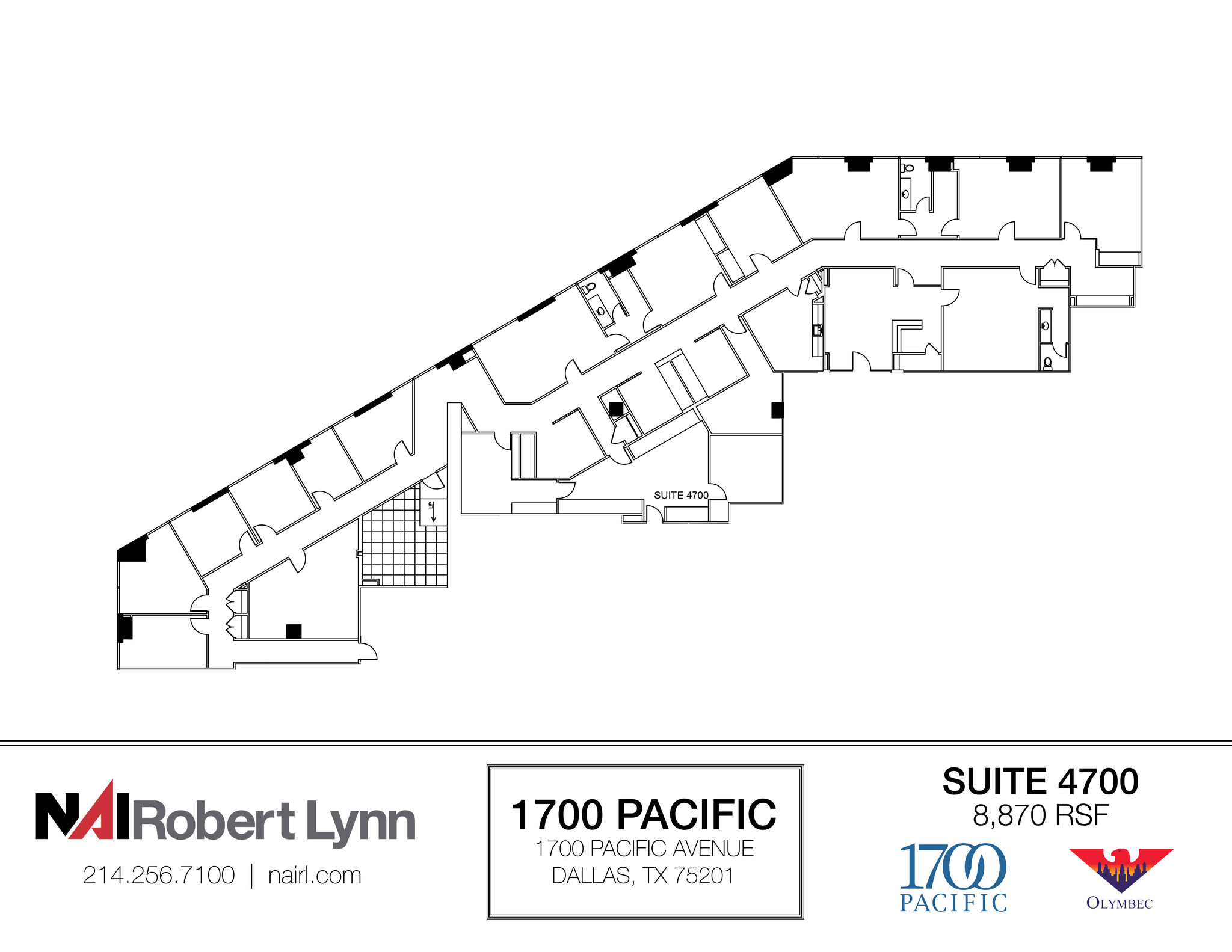 1700 Pacific Ave, Dallas, TX à louer Plan d  tage- Image 1 de 2