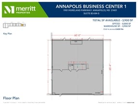 1981 Moreland Pky, Annapolis, MD for lease Floor Plan- Image 1 of 1