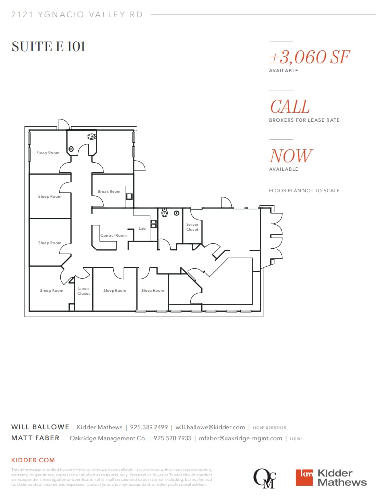 2121 Ygnacio Valley Rd, Walnut Creek, CA for lease Floor Plan- Image 1 of 1