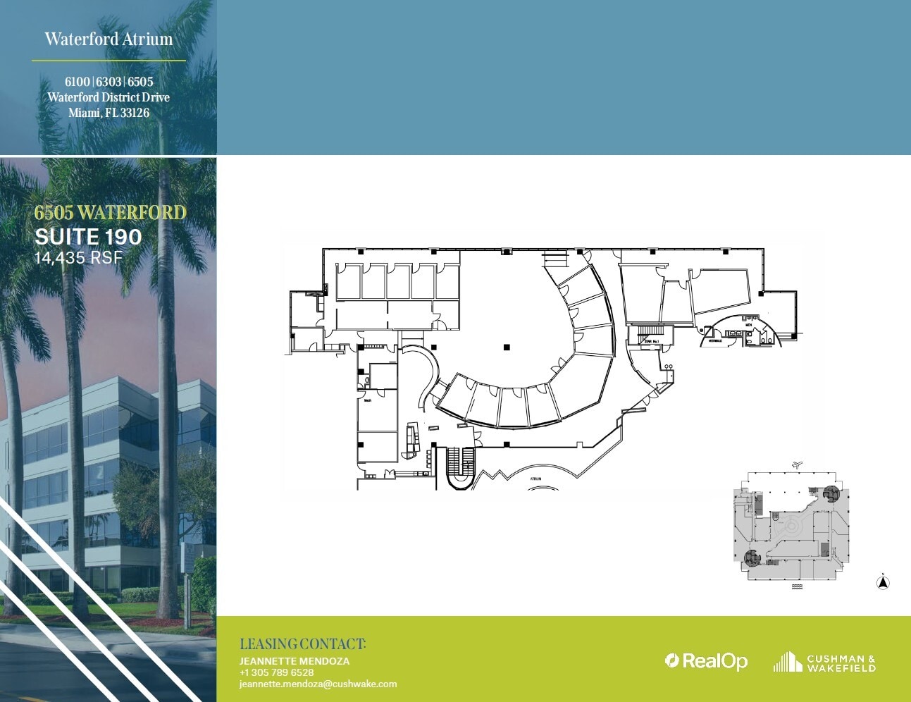 6303 Blue Lagoon Dr, Miami, FL for lease Floor Plan- Image 1 of 1