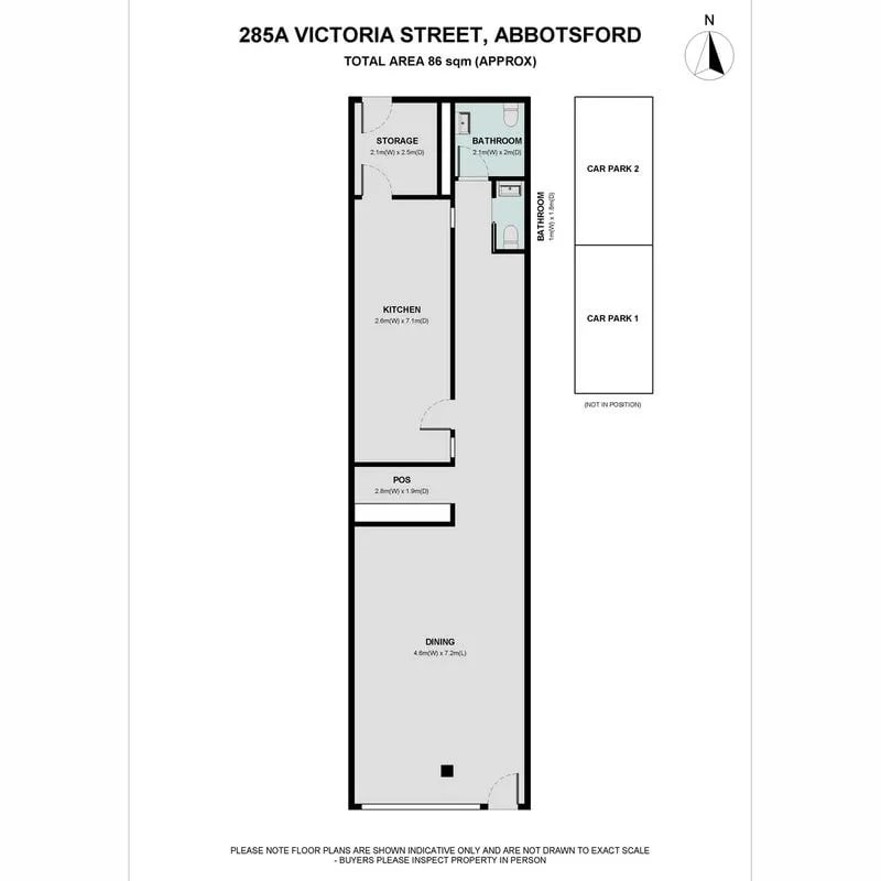 285-287 Victoria St, Abbotsford, VIC 3067 - Unité 2 - - Plan d’étage - Image 1 of 2