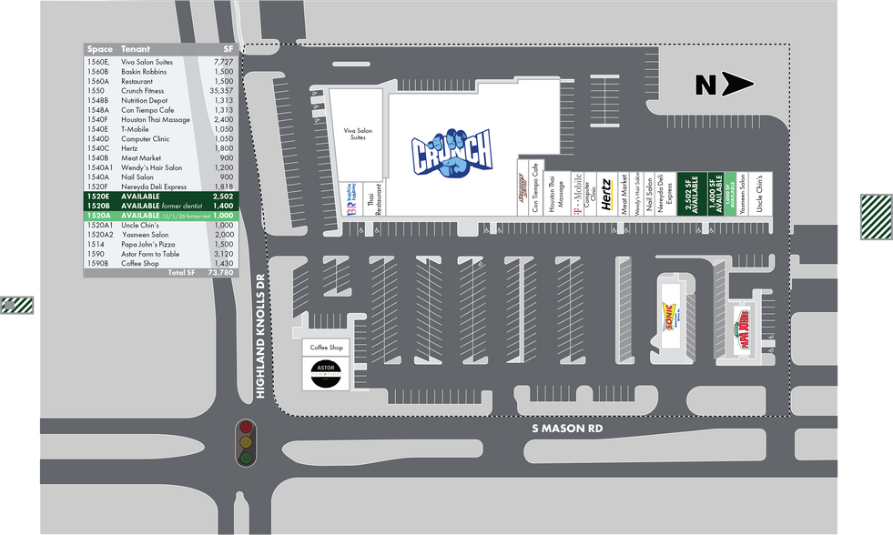 1520-1590 S Mason Rd, Katy, TX for lease - Site Plan - Image 2 of 7