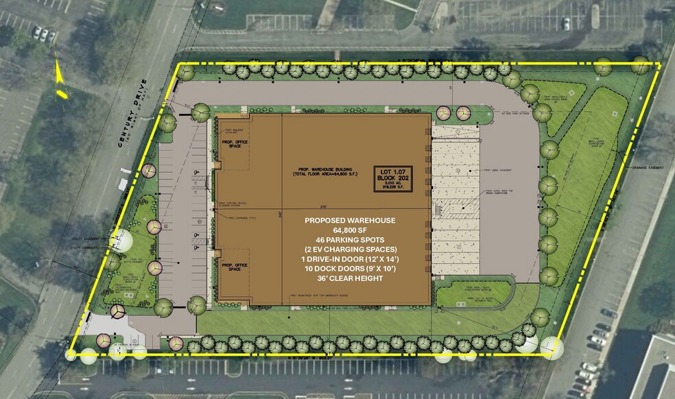 3 Century Dr, Parsippany, NJ à louer - Plan de site - Image 2 de 2