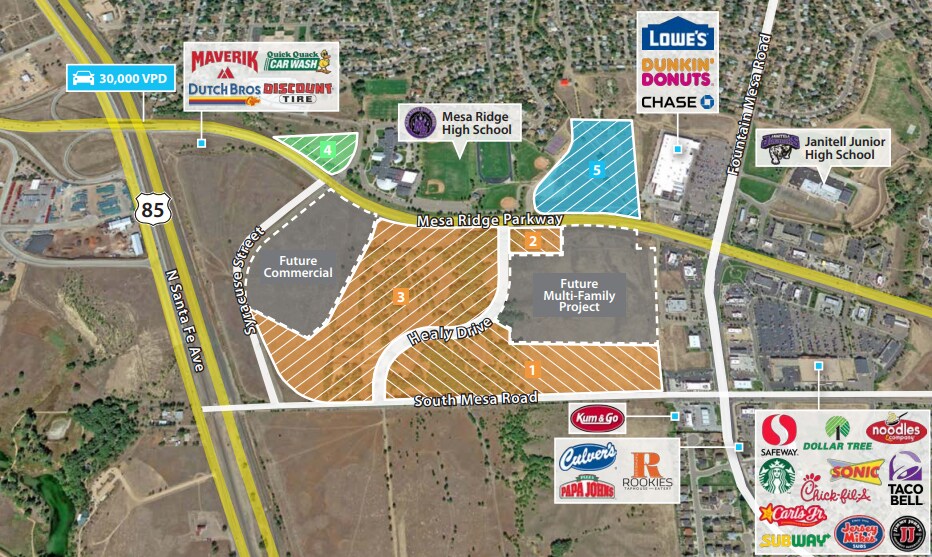 Mesa Ridge Pky, Fountain, CO for sale Aerial- Image 1 of 2