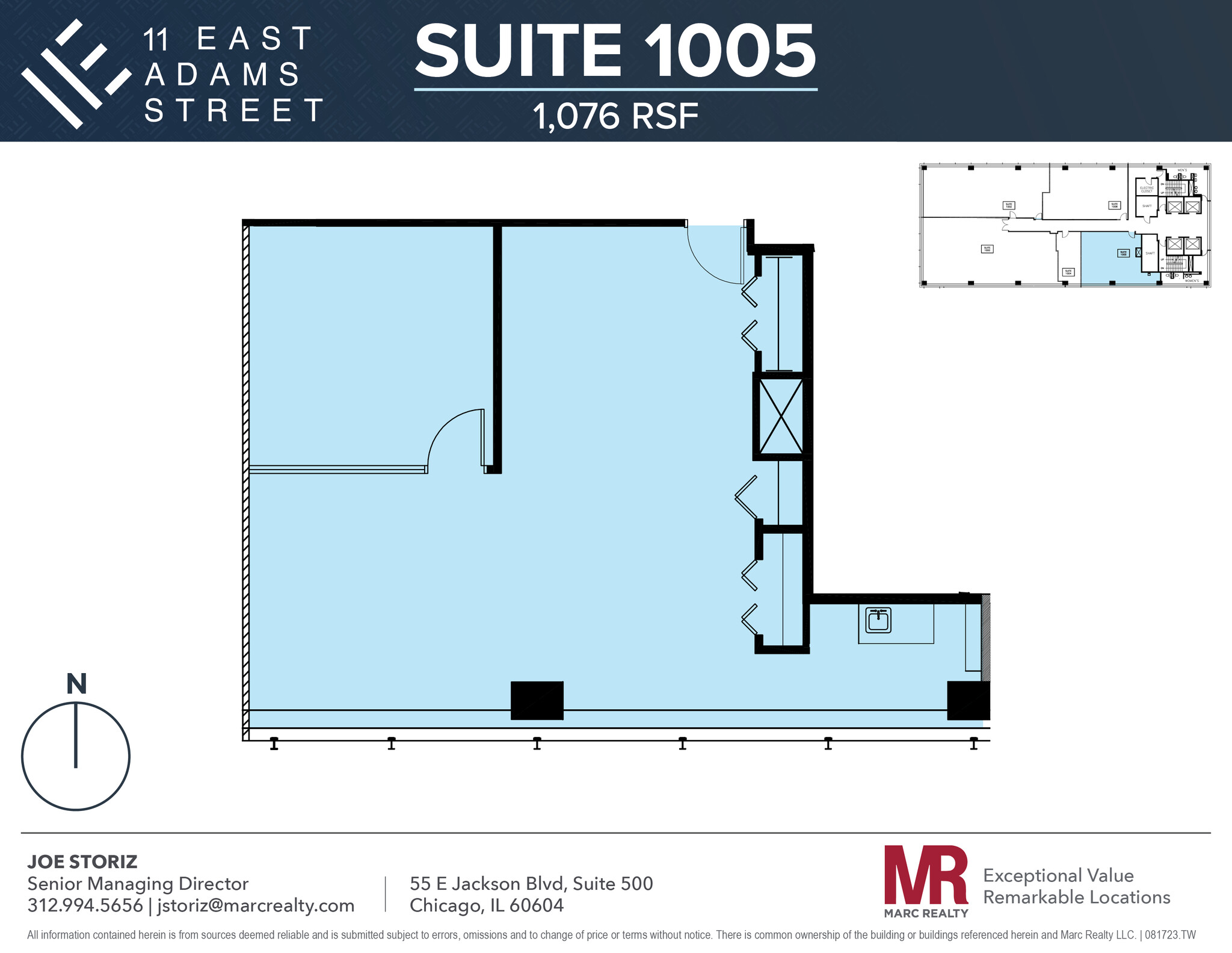 11 E Adams St, Chicago, IL for lease Floor Plan- Image 1 of 7