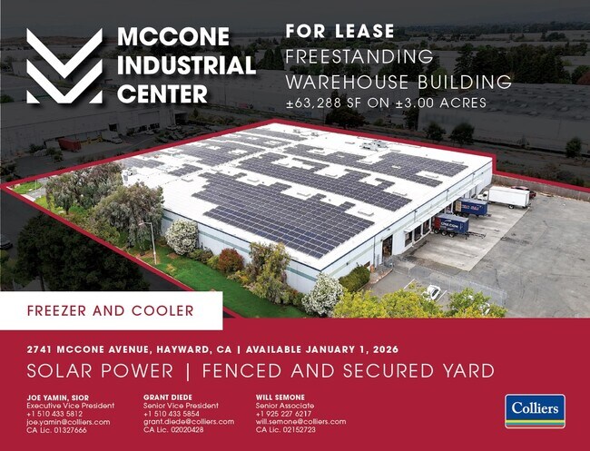 Plus de détails pour 2741 McCone Ave, Hayward, CA - Industriel à louer