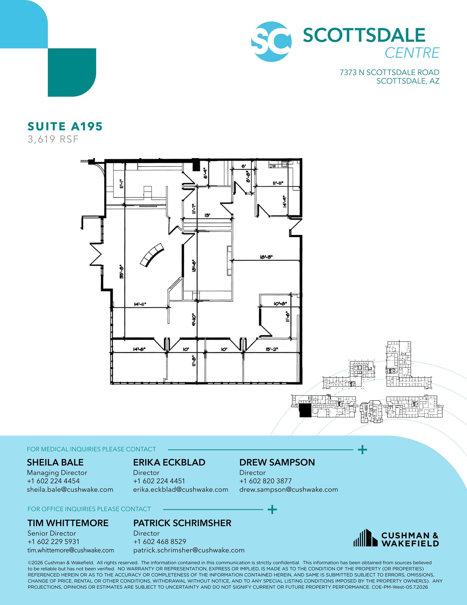 7373 N Scottsdale Rd, Scottsdale, AZ à louer Plan d’étage- Image 1 de 1