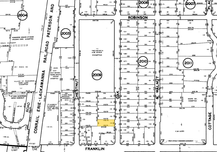 74 Oak St, Ridgewood, NJ à vendre - Plan cadastral - Image 3 de 4