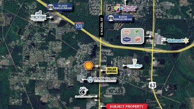 7001 S Hazel St, Pine Bluff, AR - Aérien  Vue de la carte