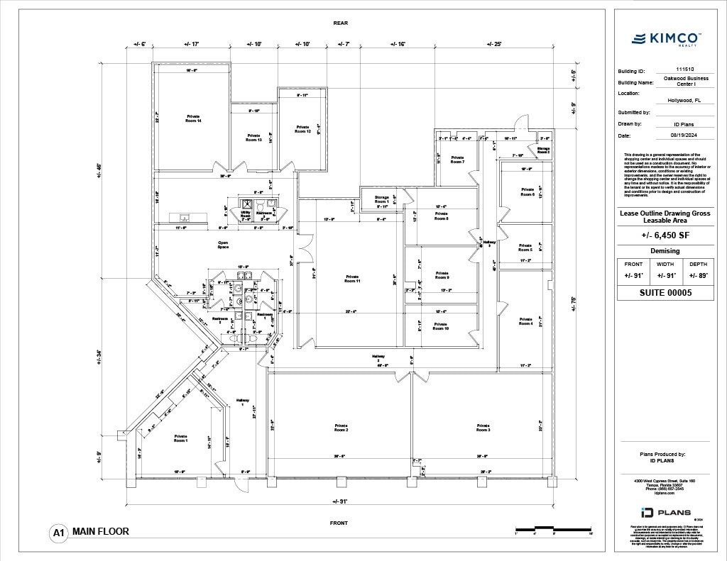 1 Oakwood Blvd, Hollywood, FL for lease Floor Plan- Image 1 of 1