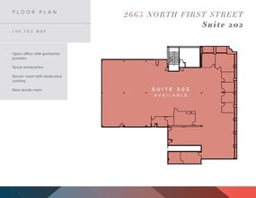 2665 N 1st St, San Jose, CA for lease Typical Floor Plan- Image 2 of 3