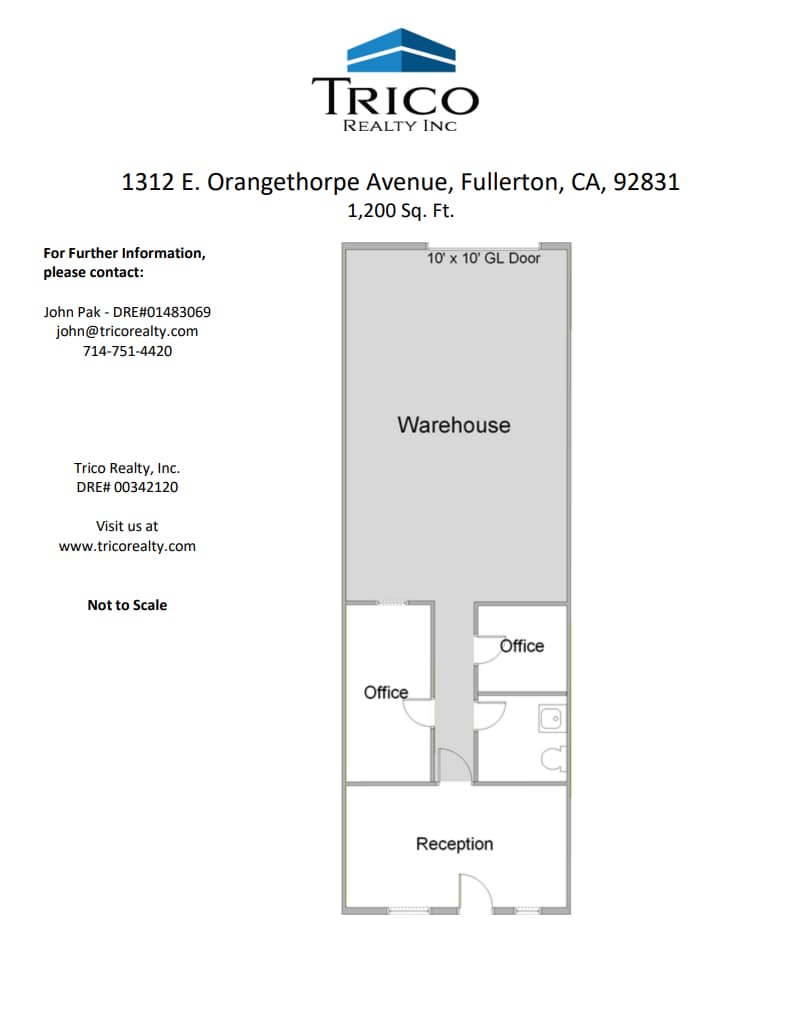 1244-1250 E Orangethorpe Ave, Fullerton, CA for lease Floor Plan- Image 1 of 1