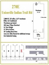 270 Unionville Indian Trail Rd, Indian Trail, NC à louer Plan d’étage- Image 1 de 1