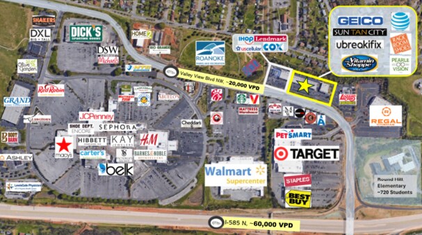 4750 Valley View Blvd NW, Roanoke, VA à louer - Photo principale - Image 1 de 3