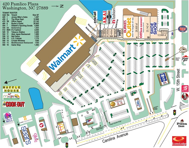 536 Pamlico Plz, Washington, NC à louer - Plan de site - Image 2 de 8