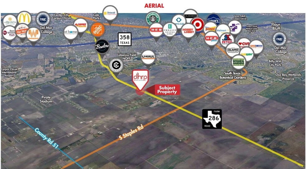 Hwy 286 & County Rd 22, Corpus Christi, TX for sale - Aerial - Image 3 of 4