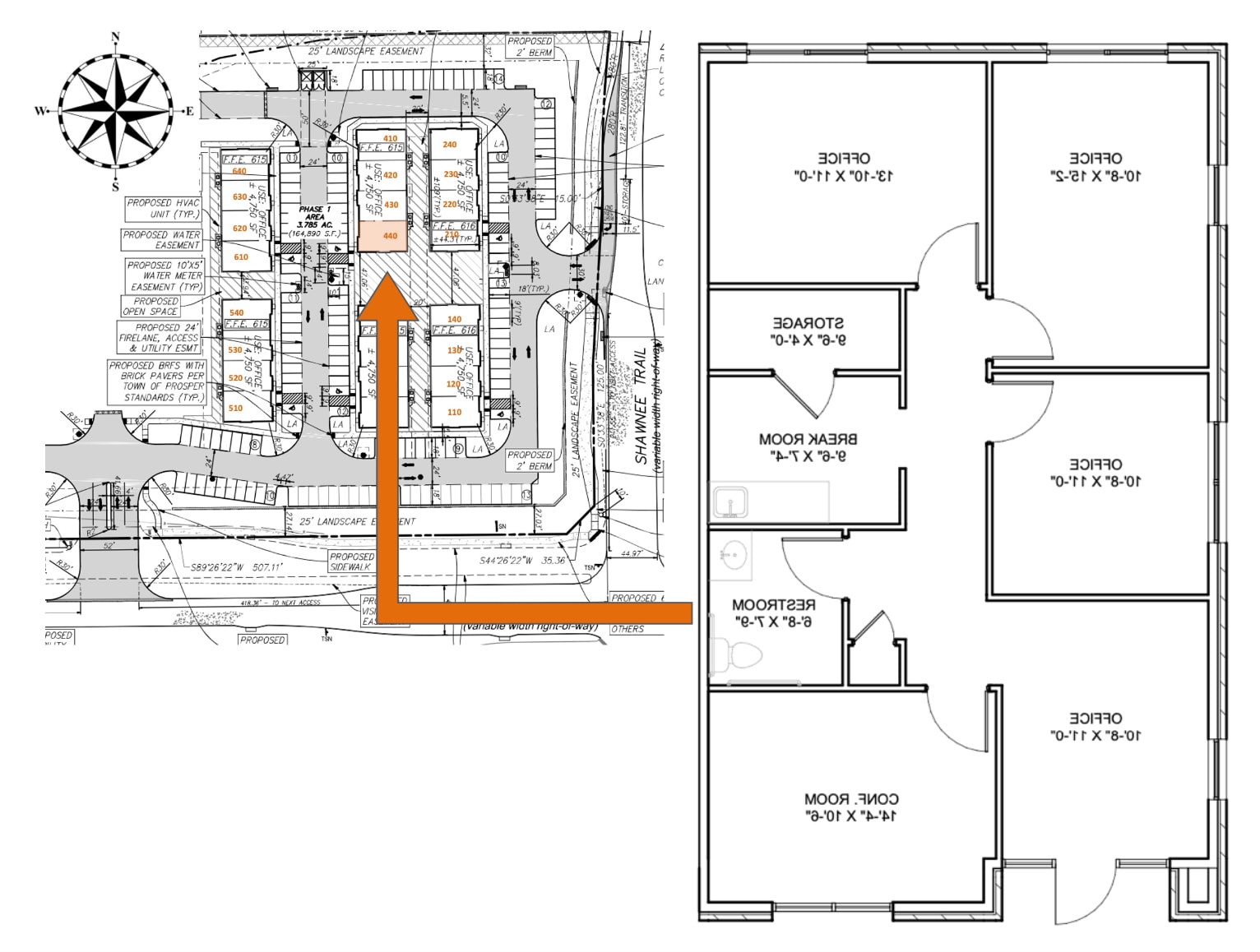 1630 W Prosper Trl, Prosper, TX for lease Floor Plan- Image 1 of 7