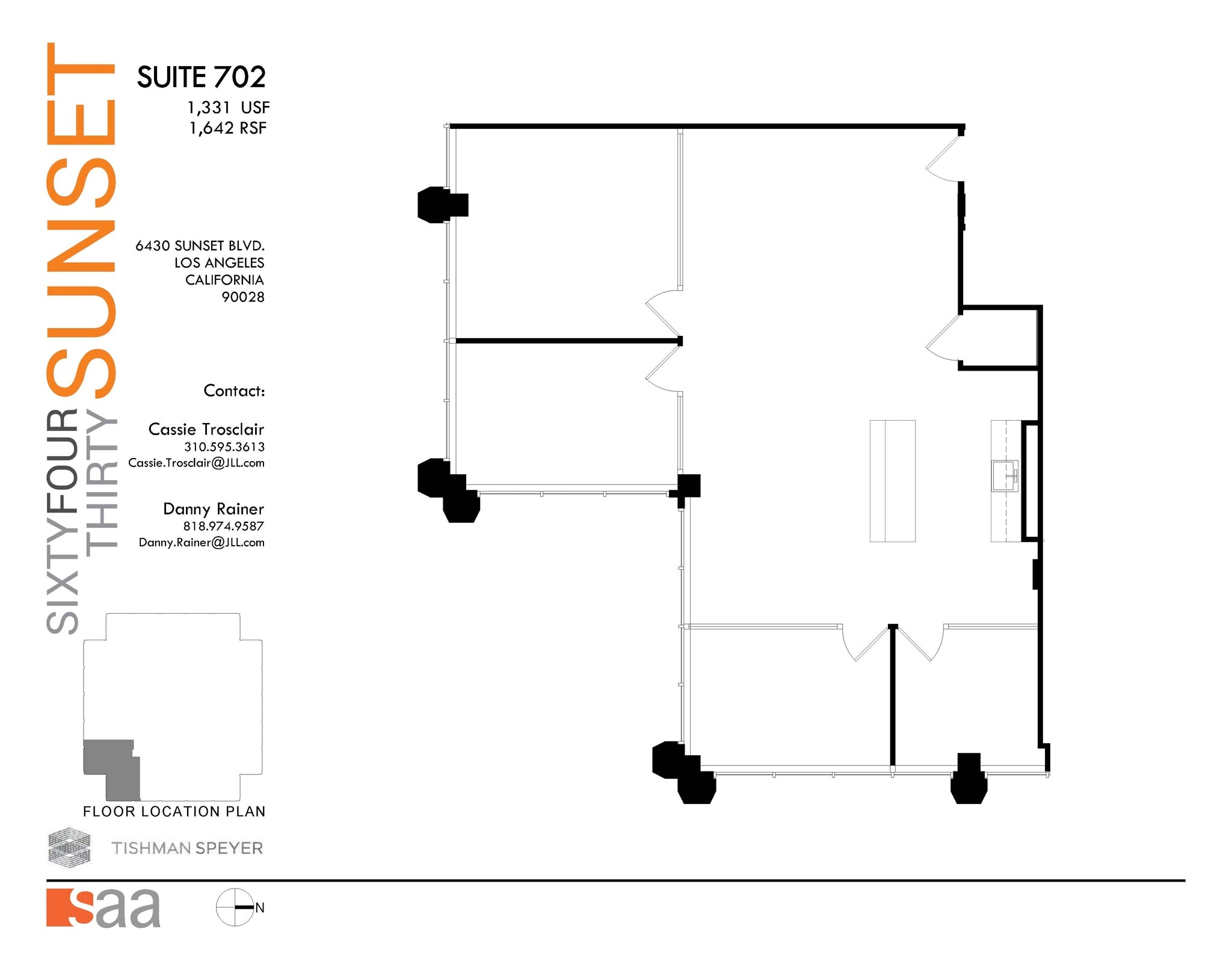 6430 W Sunset Blvd, Los Angeles, CA for lease Floor Plan- Image 1 of 1