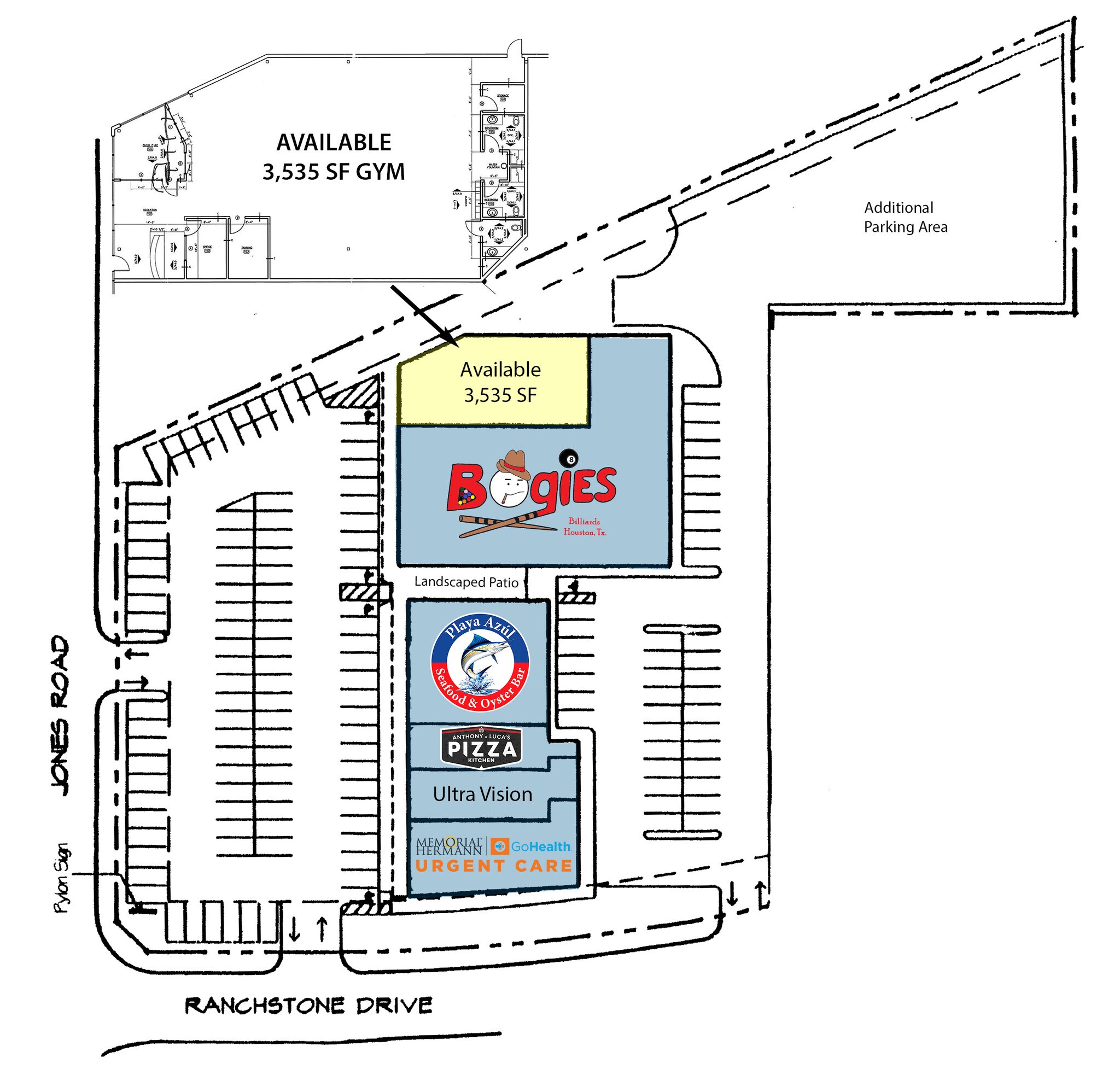 9606-9638 Jones Rd, Houston, TX for lease Site Plan- Image 1 of 1